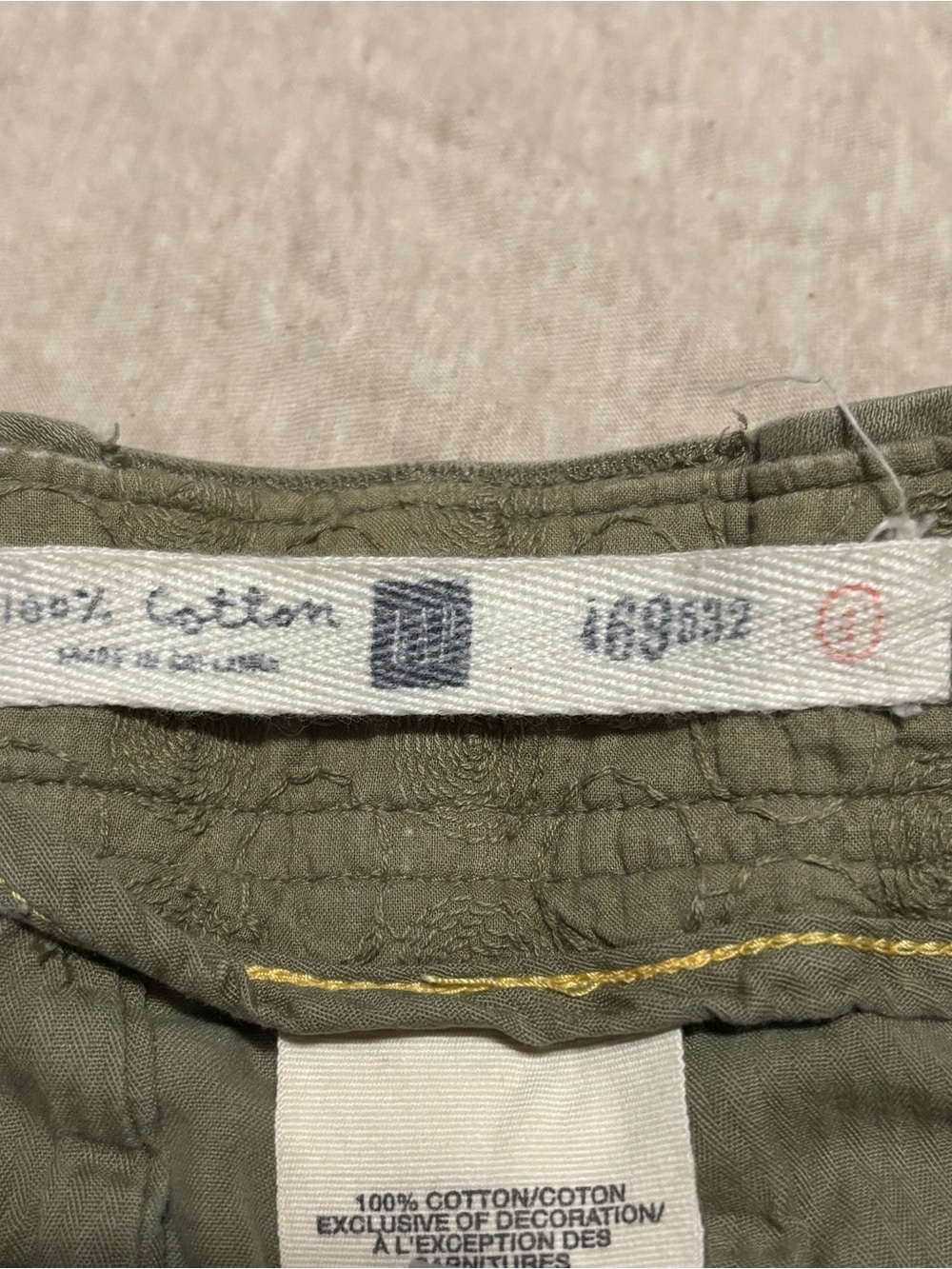 Y2K Khaki green GAP cotton mini skirt size 1 - Picture 5 of 9